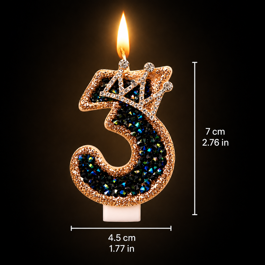 Gold & Black Crown Candles