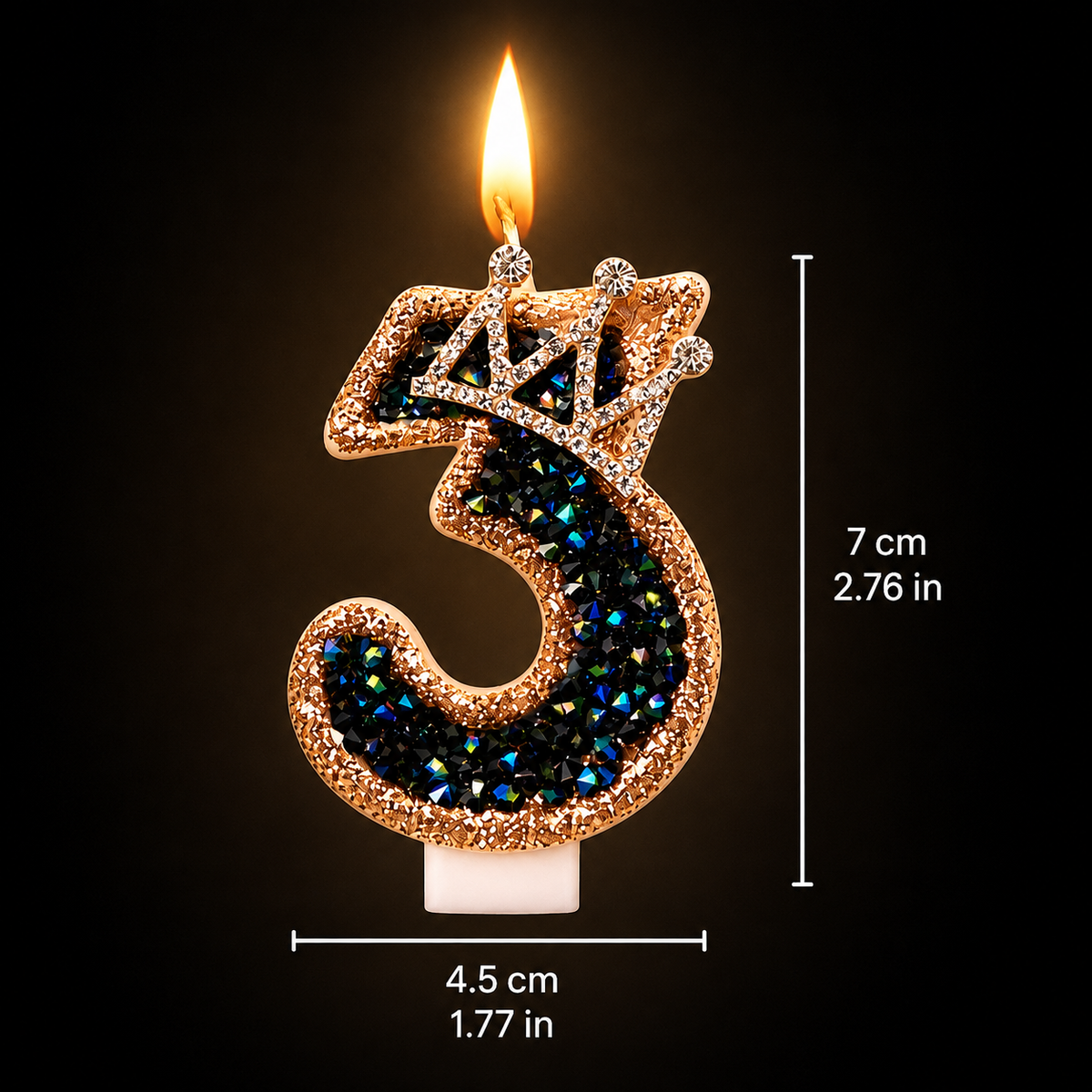 Gold & Black Crown Candles