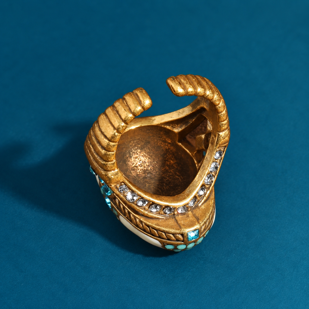 Vintage Oval Crystal Ring