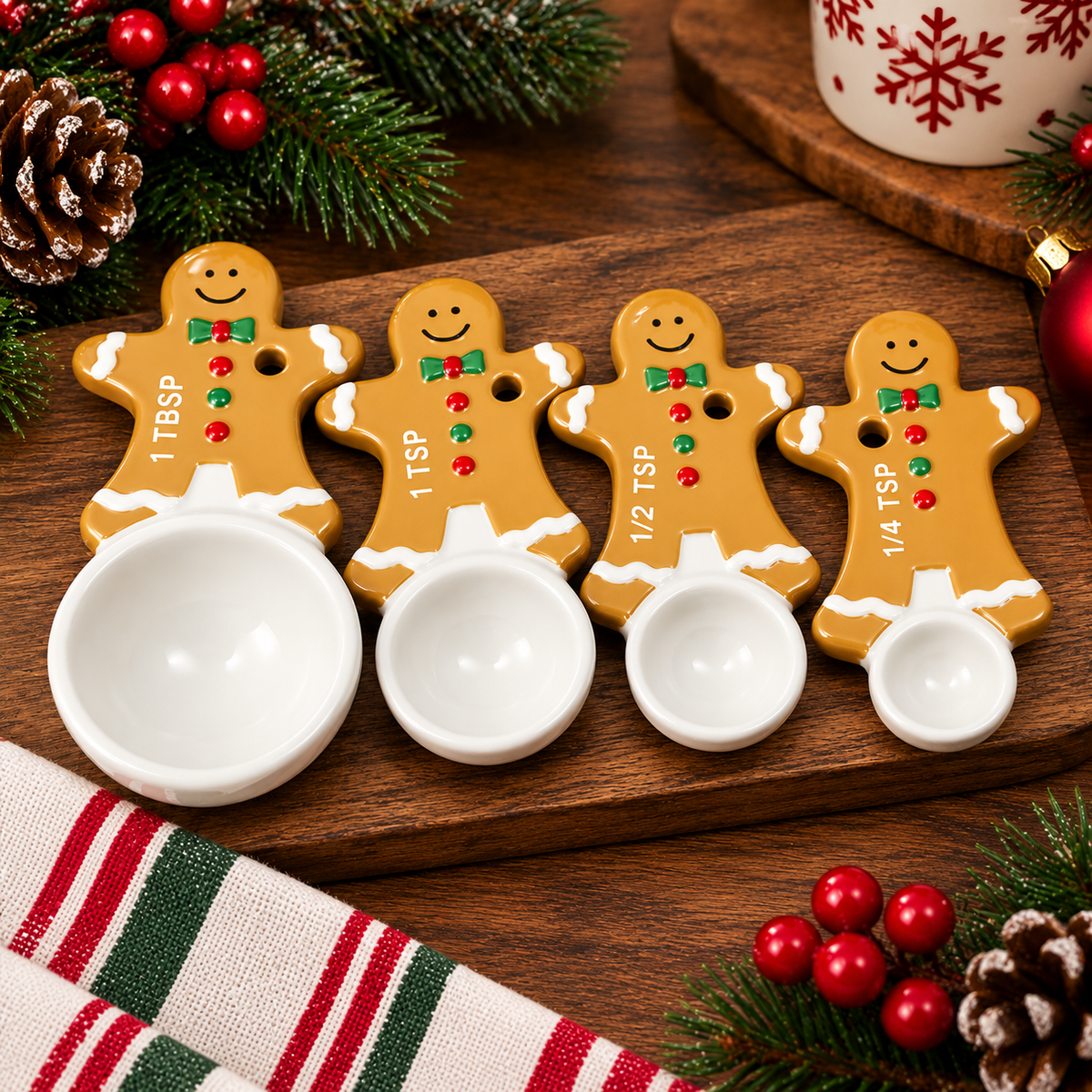 Gingerbread Measuring Cup & Spoon Sets