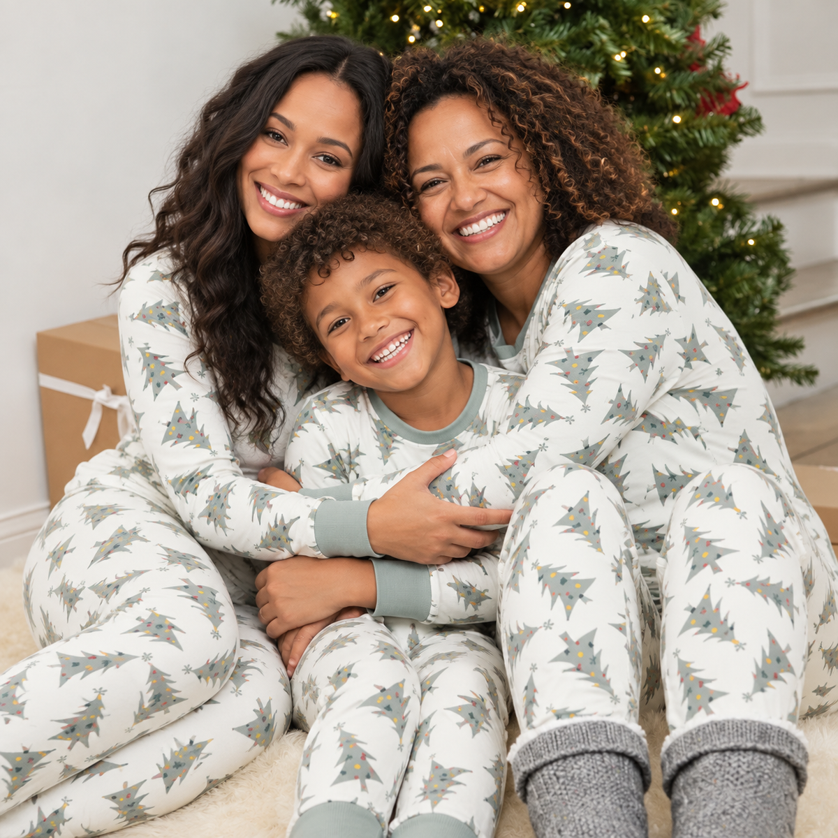 Christmas Tree Print Family Pajamas