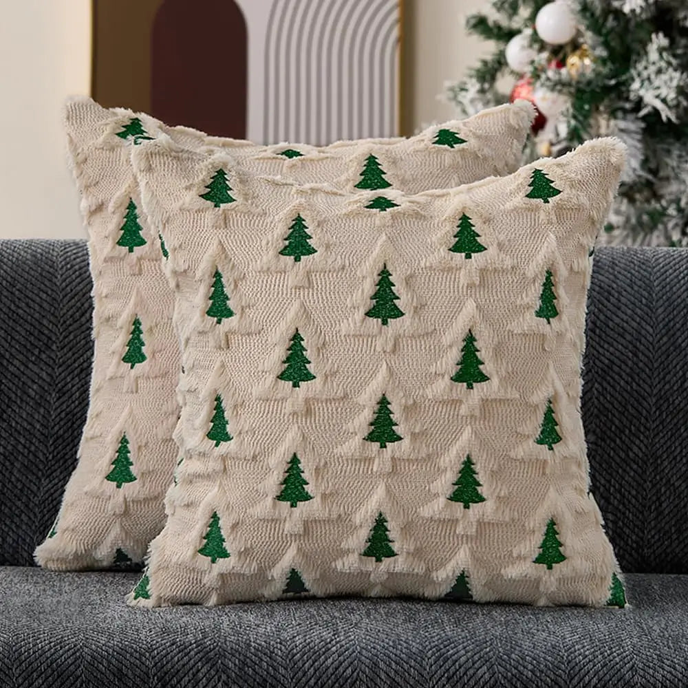 Modern Christmas Tree Pillow Covers