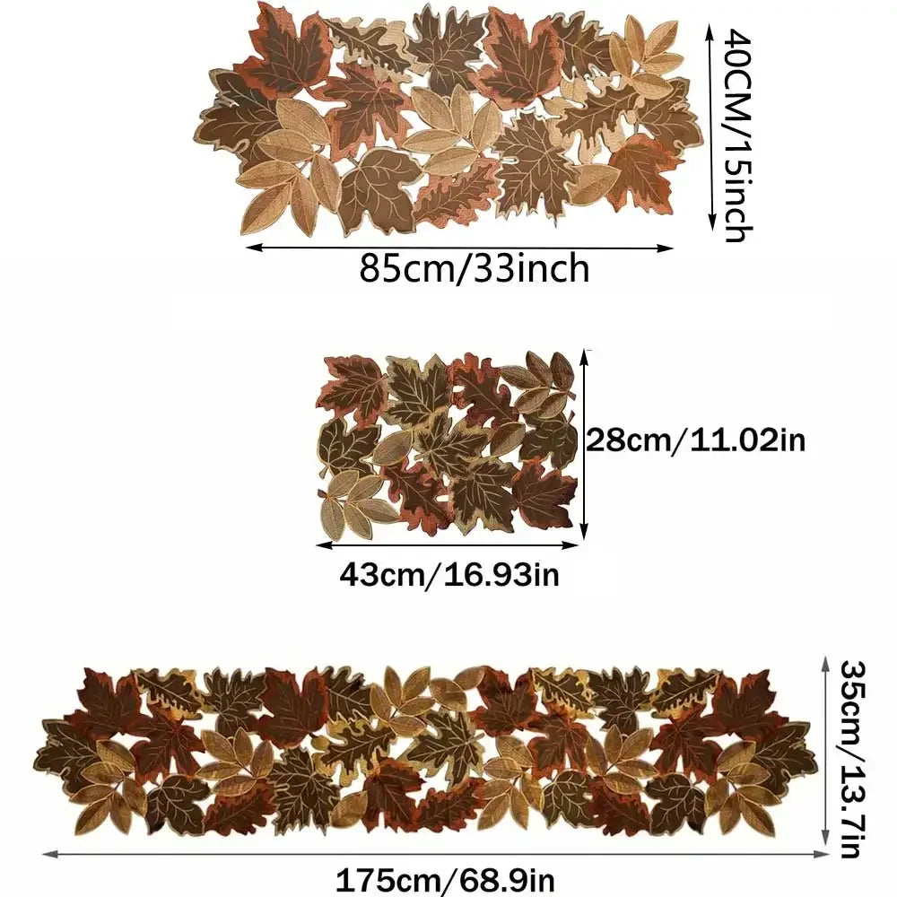 Fall Embroidered Table Runner