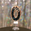 Gold & Black Crown Candles