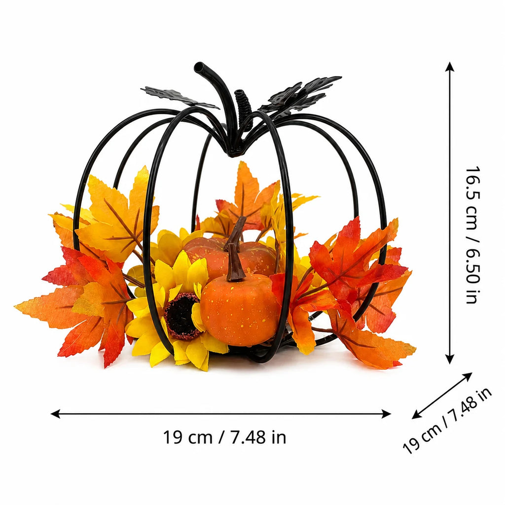 Black Iron Pumpkin Centerpiece