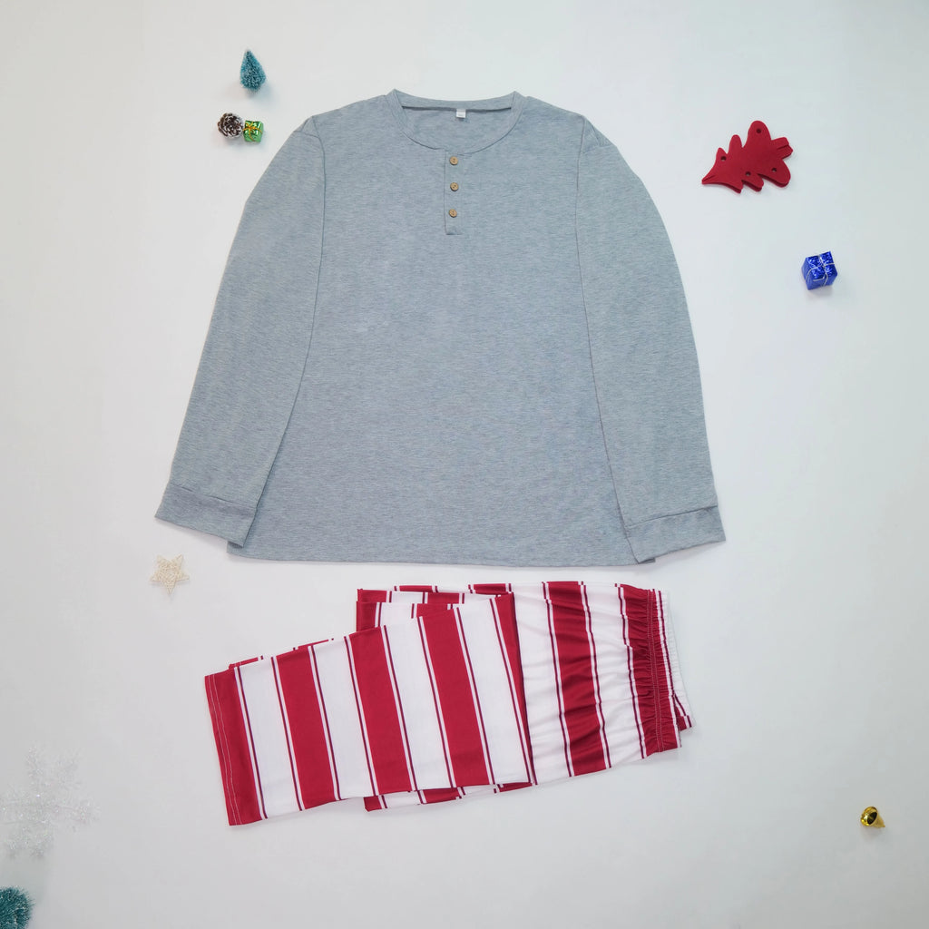Red & White Striped Christmas Pajamas