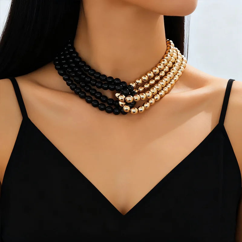 Black and Gold Necklace