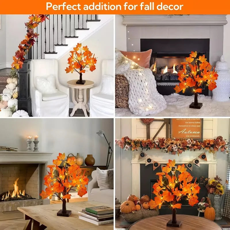 Do-It-Yourself 24 LED Lit Autumn Maple Tree
