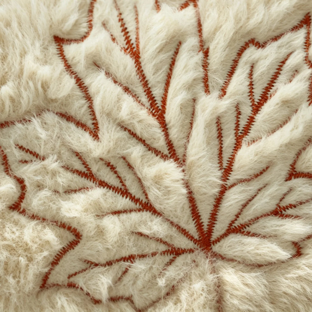 Fuzzy Fall Leaf Pillow Cover