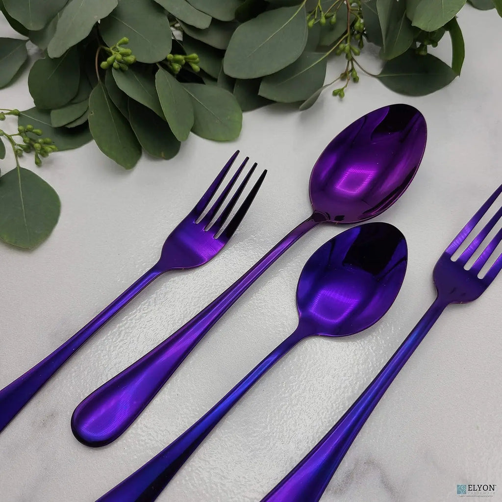 Purple Stainless Steel Flatware Set