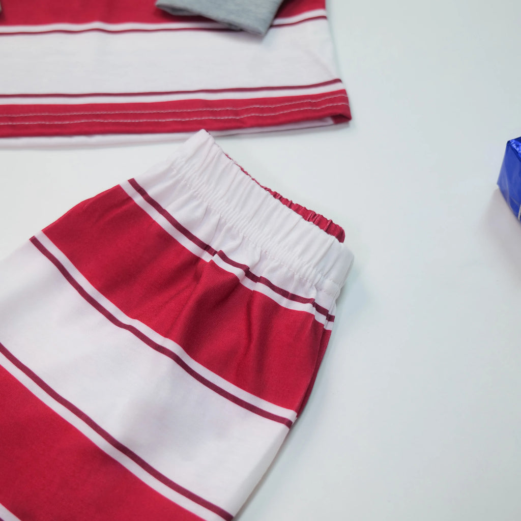 Red & White Striped Christmas Pajamas