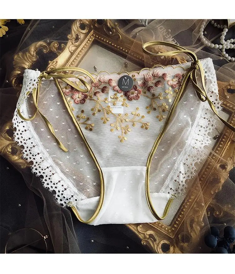 Floral Embroidered Lingerie