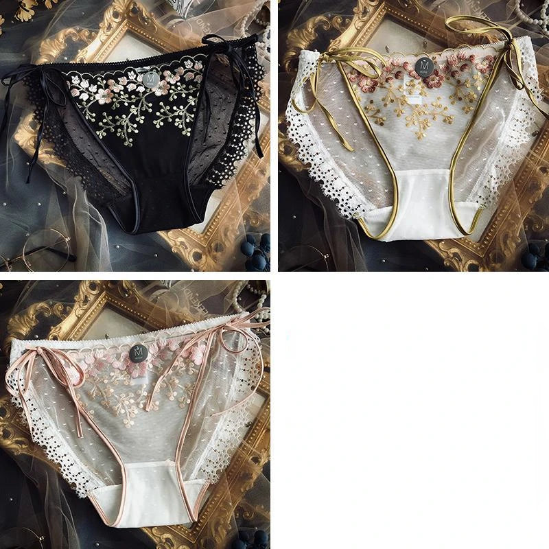 Floral Embroidered Lingerie
