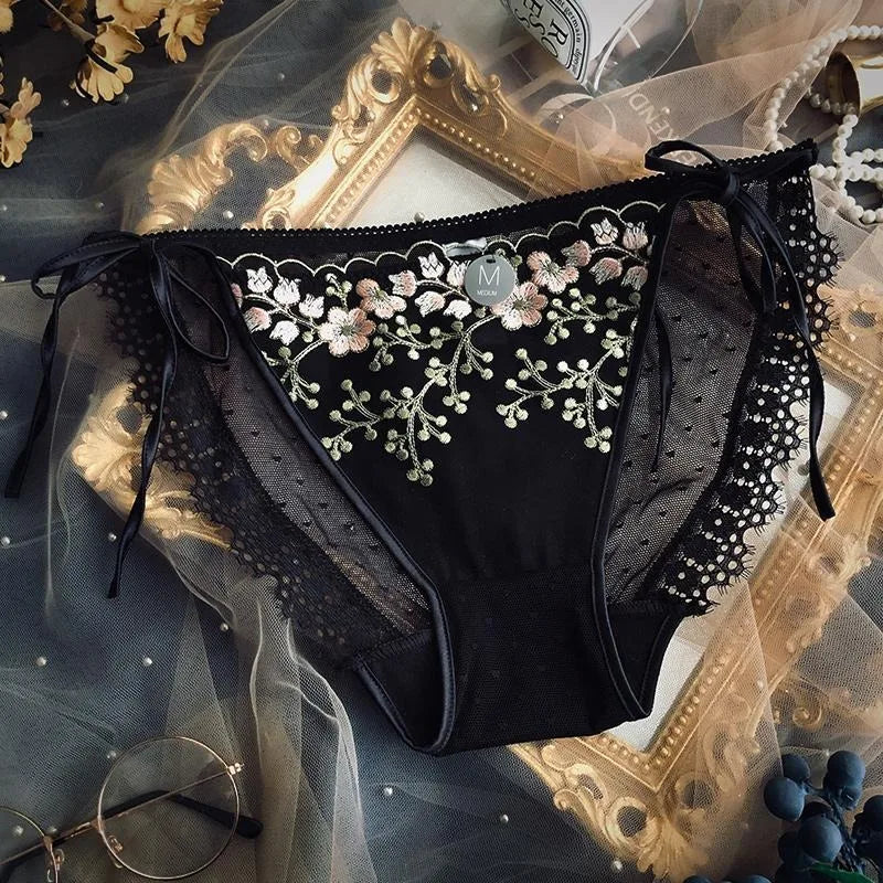 Floral Embroidered Lingerie