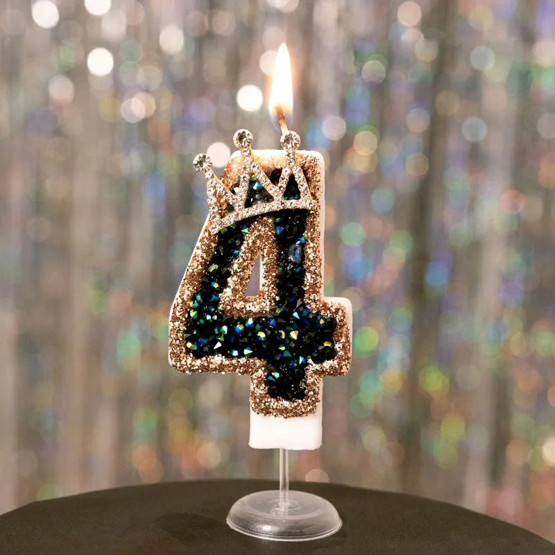 Gold & Black Crown Candles