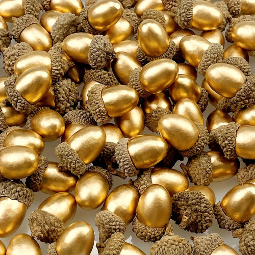 Artificial Golden Acorns – 20-Piece Decorative Set