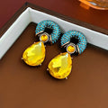 Rhinestone Water Drop Earrings