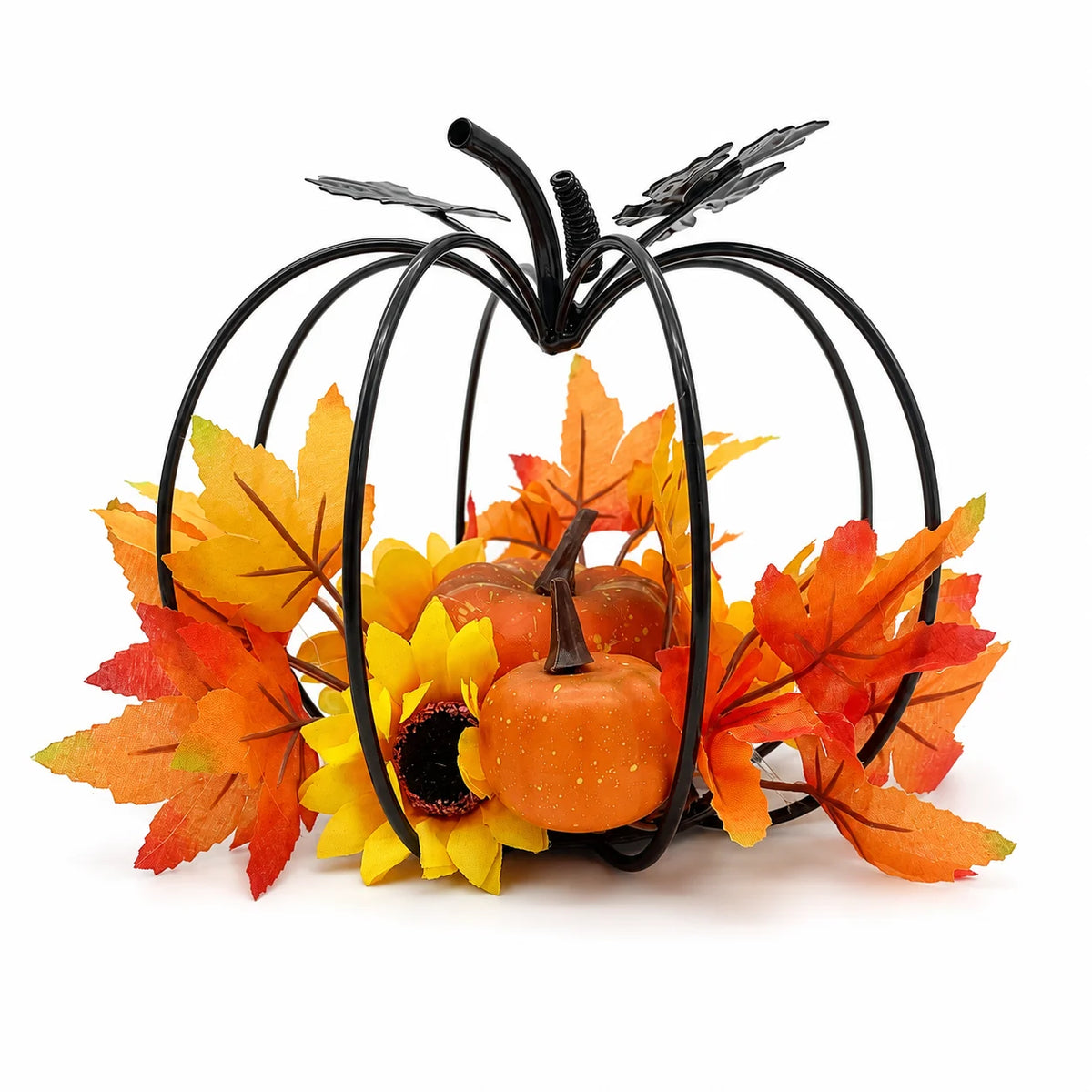 Black Iron Pumpkin Centerpiece