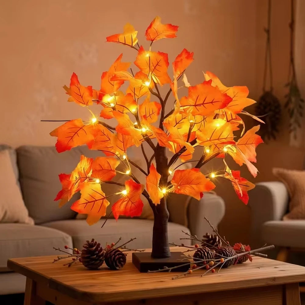Do-It-Yourself 24 LED Lit Autumn Maple Tree