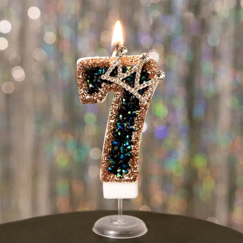 Gold & Black Crown Candles