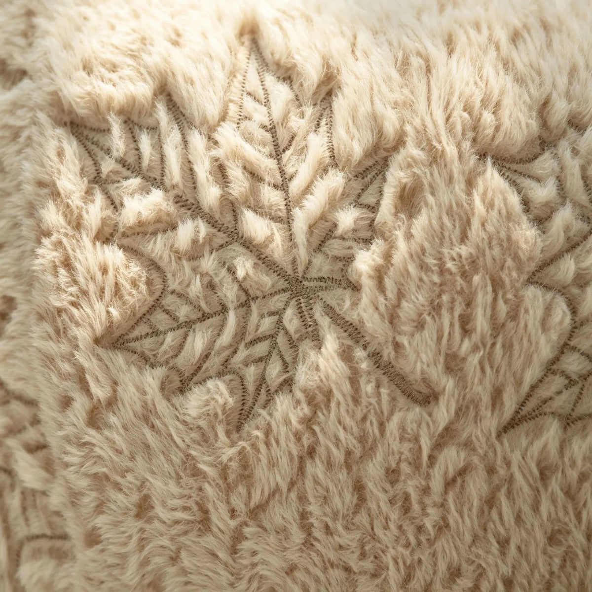 Fuzzy Fall Leaf Pillow Cover
