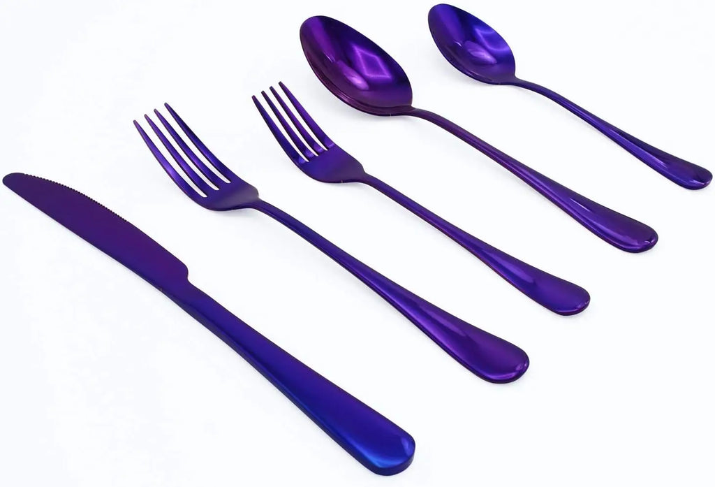 Purple Stainless Steel Flatware Set